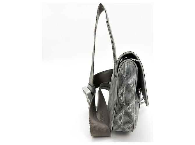 Christian Dior Saddle Sling Leopard Printed Oblique Canvas with Leather Marron - vue 4