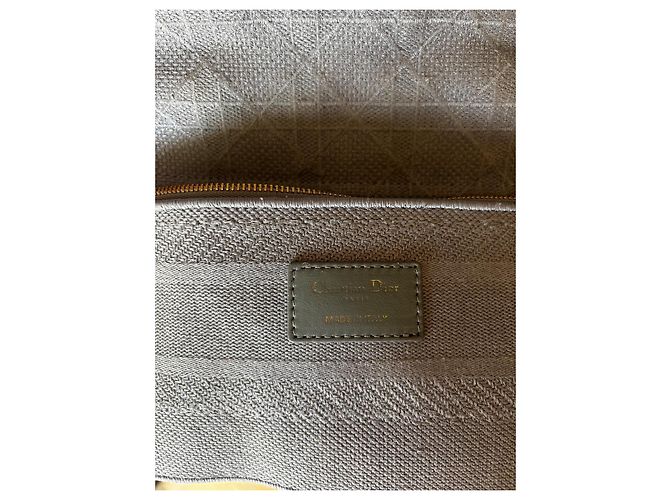 Christian Dior Borsa Lady Dior Medium in Tela Grigia Grigio - vista 2