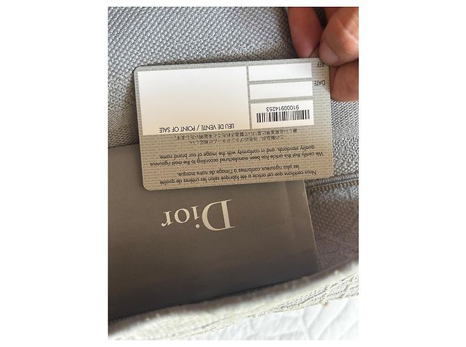 Christian Dior Borsa Lady Dior Medium in Tela Grigia Grigio - vista 5