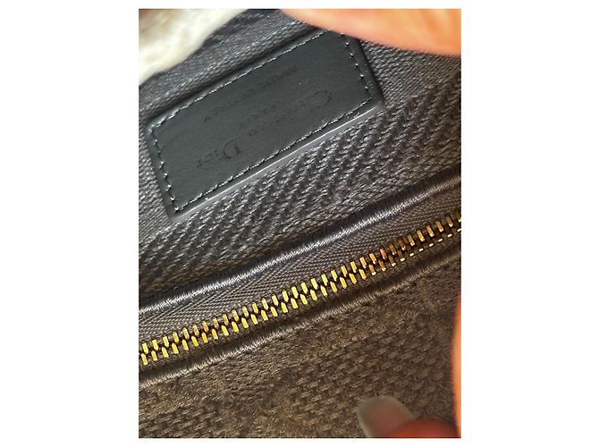 Christian Dior Borsa Lady Dior Medium in Tela Grigia Grigio - vista 6