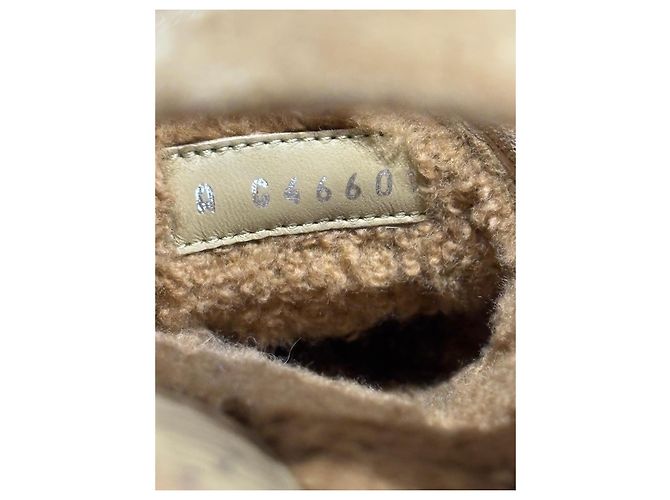Chanel Slingback-Loafer Wildleder Shearling Braun Beige - Ansicht 4