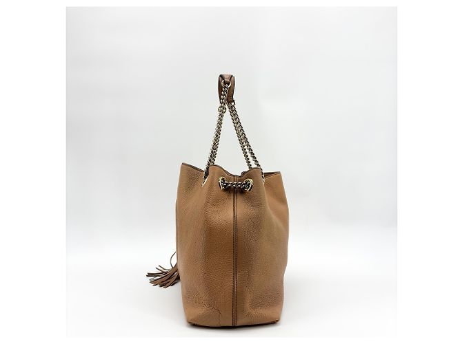 Borsa a tracolla Gucci Soho in pelle Medium Beige - vista 3