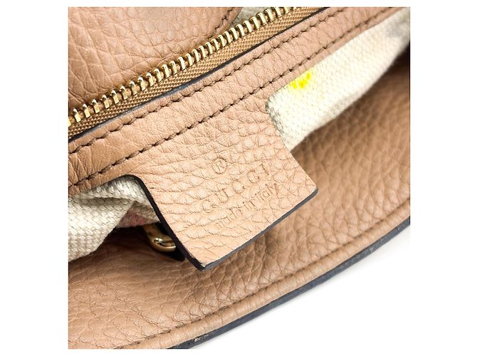 Borsa a tracolla Gucci Soho in pelle Medium Beige - vista 6