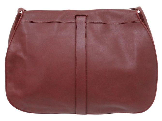 Borsa a tracolla Cartier Must in pelle Bordeaux Rosso Bordò - vista 2