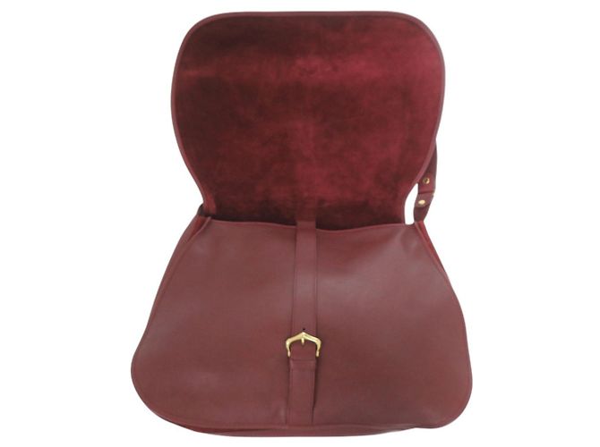 Borsa a tracolla Cartier Must in pelle Bordeaux Rosso Bordò - vista 5