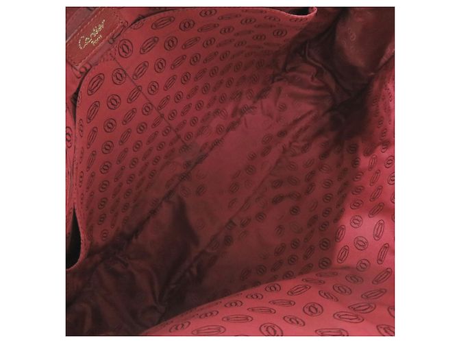 Borsa a tracolla Cartier Must in pelle Bordeaux Rosso Bordò - vista 6