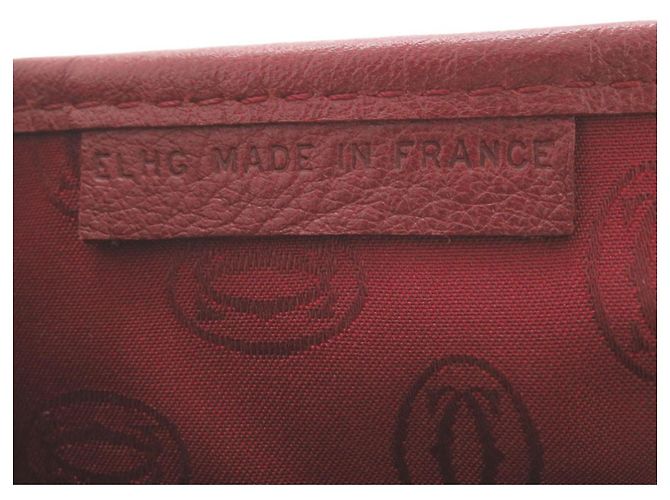 Borsa a tracolla Cartier Must in pelle Bordeaux Rosso Bordò - vista 9