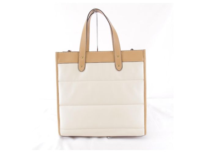 Saco Tote 2-Way Matelassé COACH Bege - vista 2