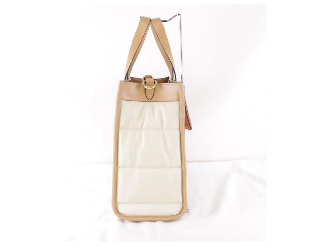 Saco Tote 2-Way Matelassé COACH Bege - vista 4