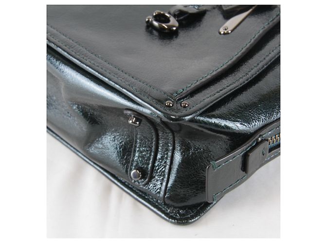 Coach 2-Way Schultertasche aus grünem Leder - Ansicht 5