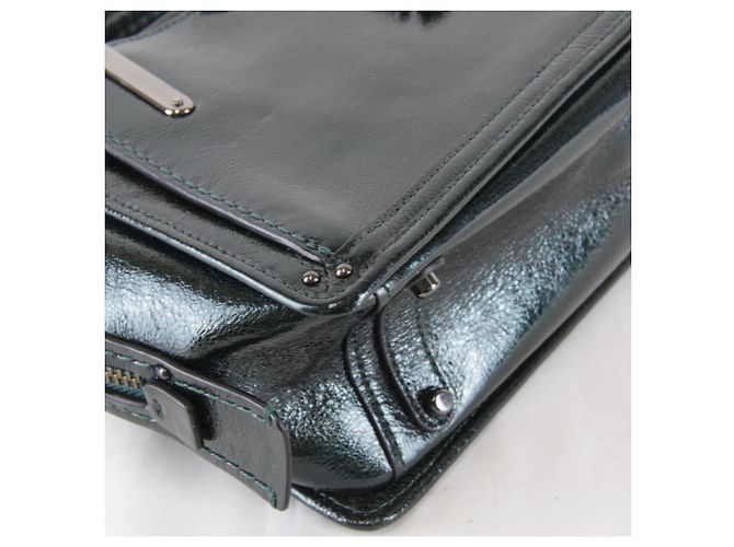 Coach 2-Way Schultertasche aus grünem Leder - Ansicht 6