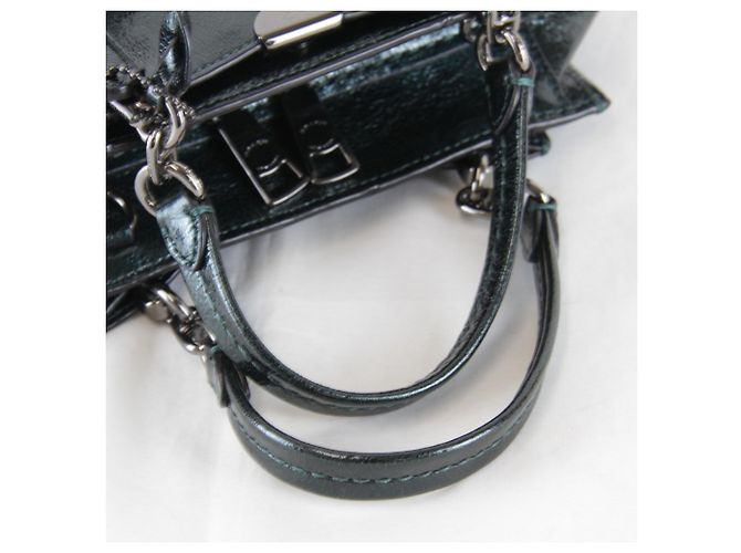 Coach 2-Way Schultertasche aus grünem Leder - Ansicht 7