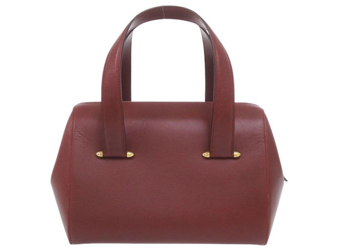 Borsa Mini Boston Cartier Rosso Bordò - vista 2