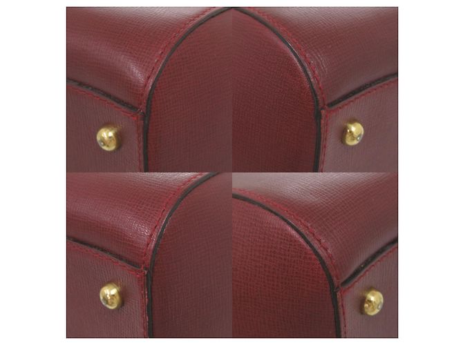 Borsa Mini Boston Cartier Rosso Bordò - vista 4