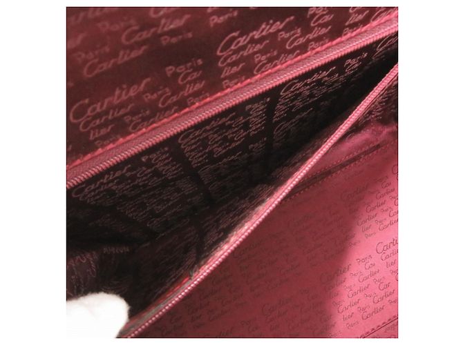 Borsa Mini Boston Cartier Rosso Bordò - vista 6
