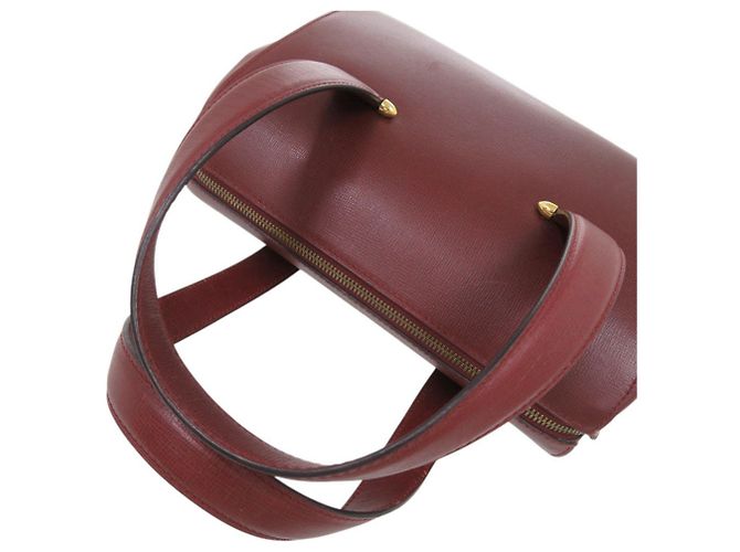Borsa Mini Boston Cartier Rosso Bordò - vista 7