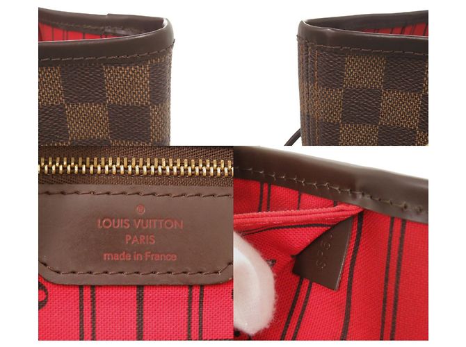 Bolso Tote Louis Vuitton Neverfull MM Damier Castaño Damier ebene - vista 10