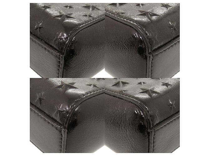 Borsa a mano Mini Pegassi con stella impressa Jimmy Choo Nero - vista 5