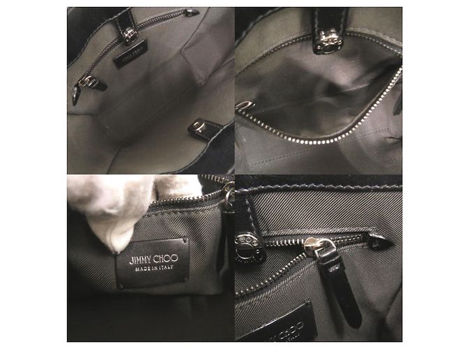 Borsa a mano Mini Pegassi con stella impressa Jimmy Choo Nero - vista 8