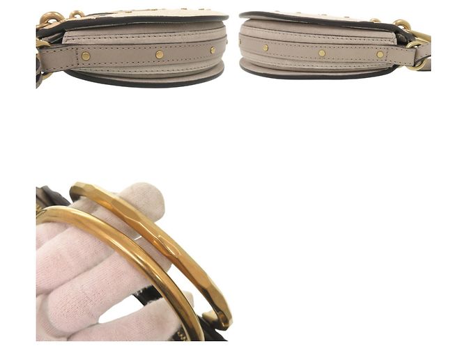 Chloé Chloe Pixie Suede Leather Handbag Beige - view 10