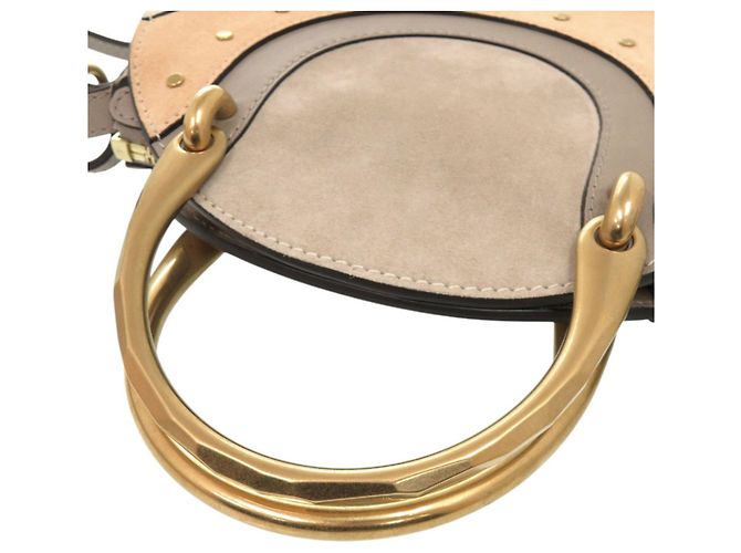 Chloé Chloe Pixie Suede Leather Handbag Beige - view 5