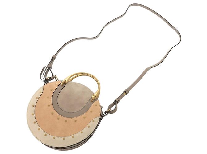 Chloé Chloe Pixie Suede Leather Handbag Beige - view 6
