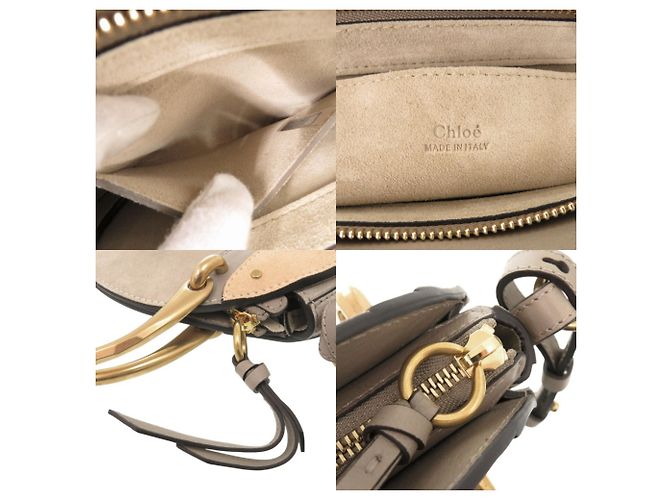 Chloé Chloe Pixie Suede Leather Handbag Beige - view 8