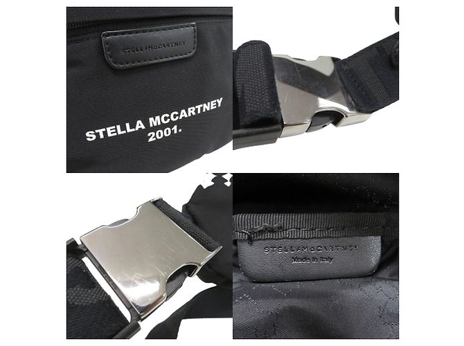 Stella Mc Cartney Borsa cintura Stella McCartney Black Logo Nero - vista 10