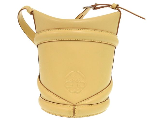 Borsa a tracolla in pelle gialla Alexander McQueen Giallo - vista 2