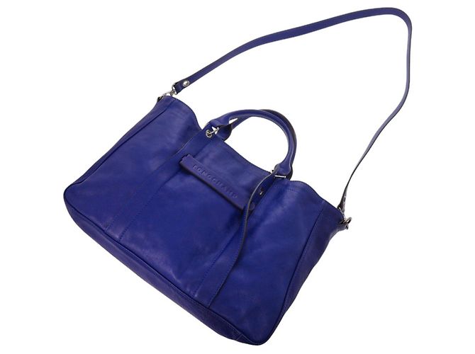 Bolso 2-Way Longchamp 3D Leather Blue Azul - vista 5