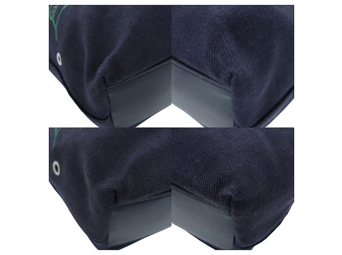 Bolso Tote Chloé Flower Canvas Rosa Verde Azul marino - vista 14