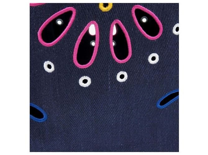 Bolso Tote Chloé Flower Canvas Rosa Verde Azul marino - vista 8