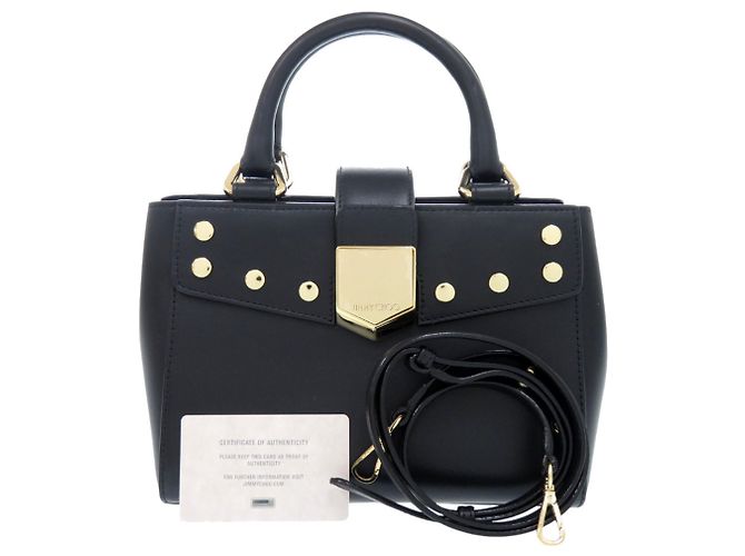 Borsa a mano 2-Way in pelle nera Jimmy Choo Rocket Studs Nero - vista 2