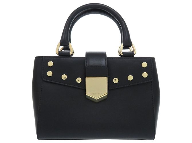 Borsa a mano 2-Way in pelle nera Jimmy Choo Rocket Studs Nero - vista 3
