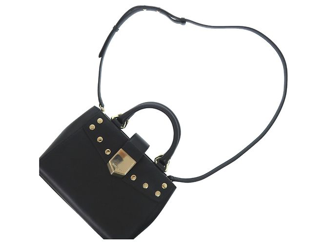 Borsa a mano 2-Way in pelle nera Jimmy Choo Rocket Studs Nero - vista 7