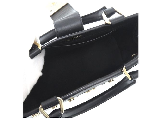 Borsa a mano 2-Way in pelle nera Jimmy Choo Rocket Studs Nero - vista 8