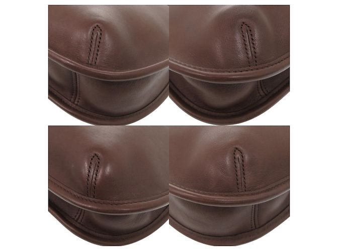 Borsa a tracolla singola in pelle Coach Old Ergo Marrone - vista 4