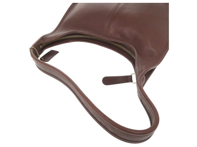 Borsa a tracolla singola in pelle Coach Old Ergo Marrone - vista 5