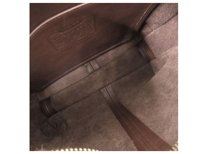 Borsa a tracolla singola in pelle Coach Old Ergo Marrone - vista 6