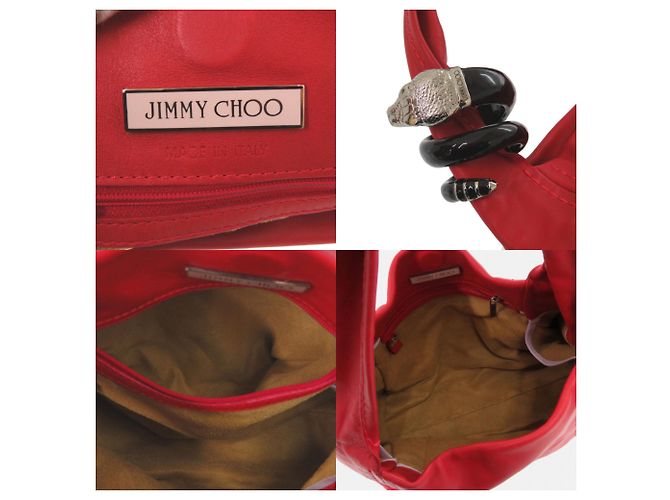 Borsa Hobo Jimmy Choo Saba Rosso - vista 8