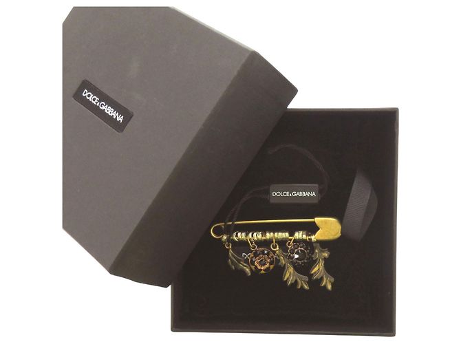 Spilla in metallo nero Dolce & Gabbana - vista 2