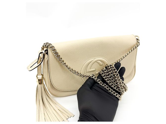 Gucci Soho Chain Leather Medium Beige - Ansicht 7