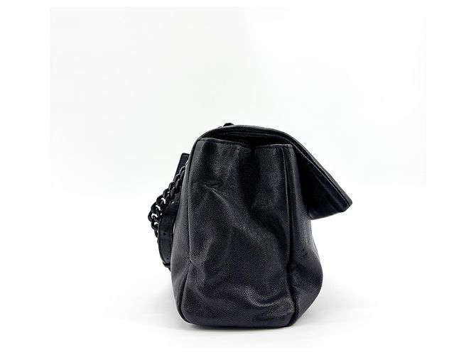 Autre Marque Saint Laurent Nolita Satchel Matelasse Chevron Leather Medium Nero - vista 4