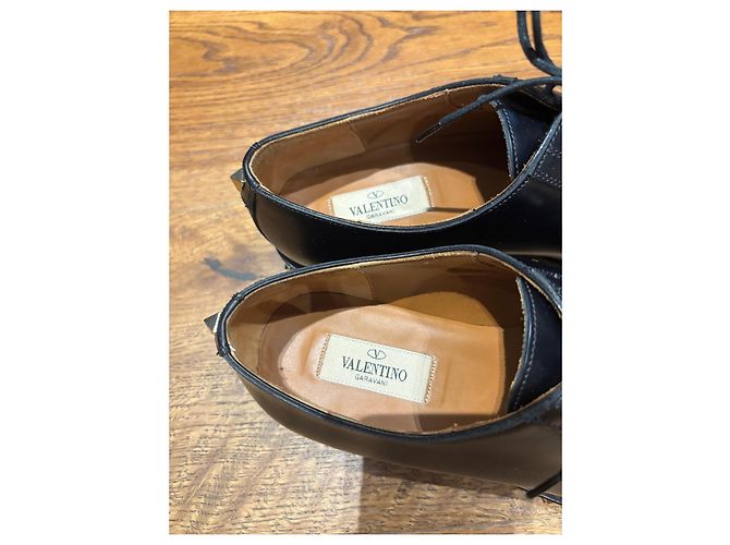 Valentino Garavani Scarpe Derby Rockstud Nero - vista 13
