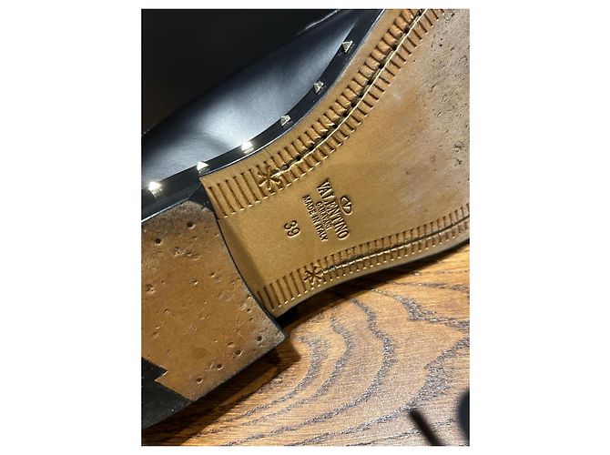 Valentino Garavani Scarpe Derby Rockstud Nero - vista 3