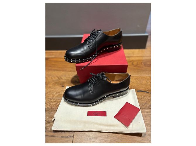 Valentino Garavani Scarpe Derby Rockstud Nero - vista 7