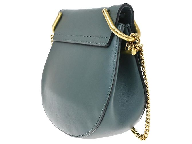 Chloé Borsa a tracolla Chloe Drew in pelle e camoscio Mini Blu - vista 4