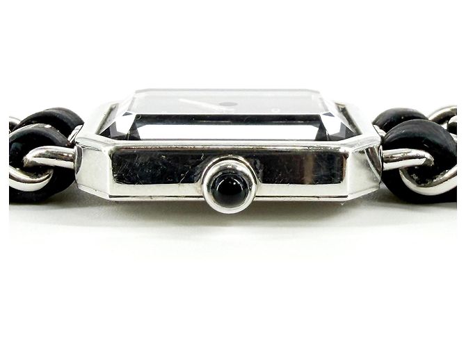 Chanel Premiere Mini Quartz em aço inoxidável e borracha com bisel e marcadores de diamante 15 - vista 4