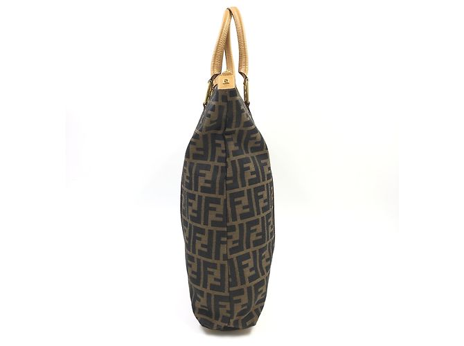 Borsa Tote Fendi Zucca Canvas Large Marrone - vista 2