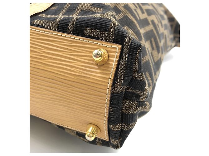Borsa Tote Fendi Zucca Canvas Large Marrone - vista 6